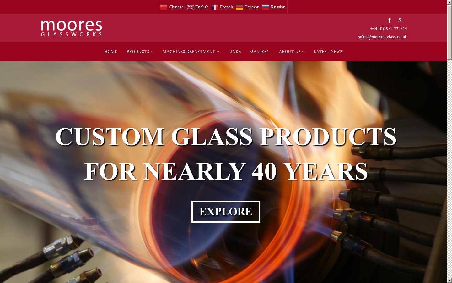 Moores Glassworks Ltd Website