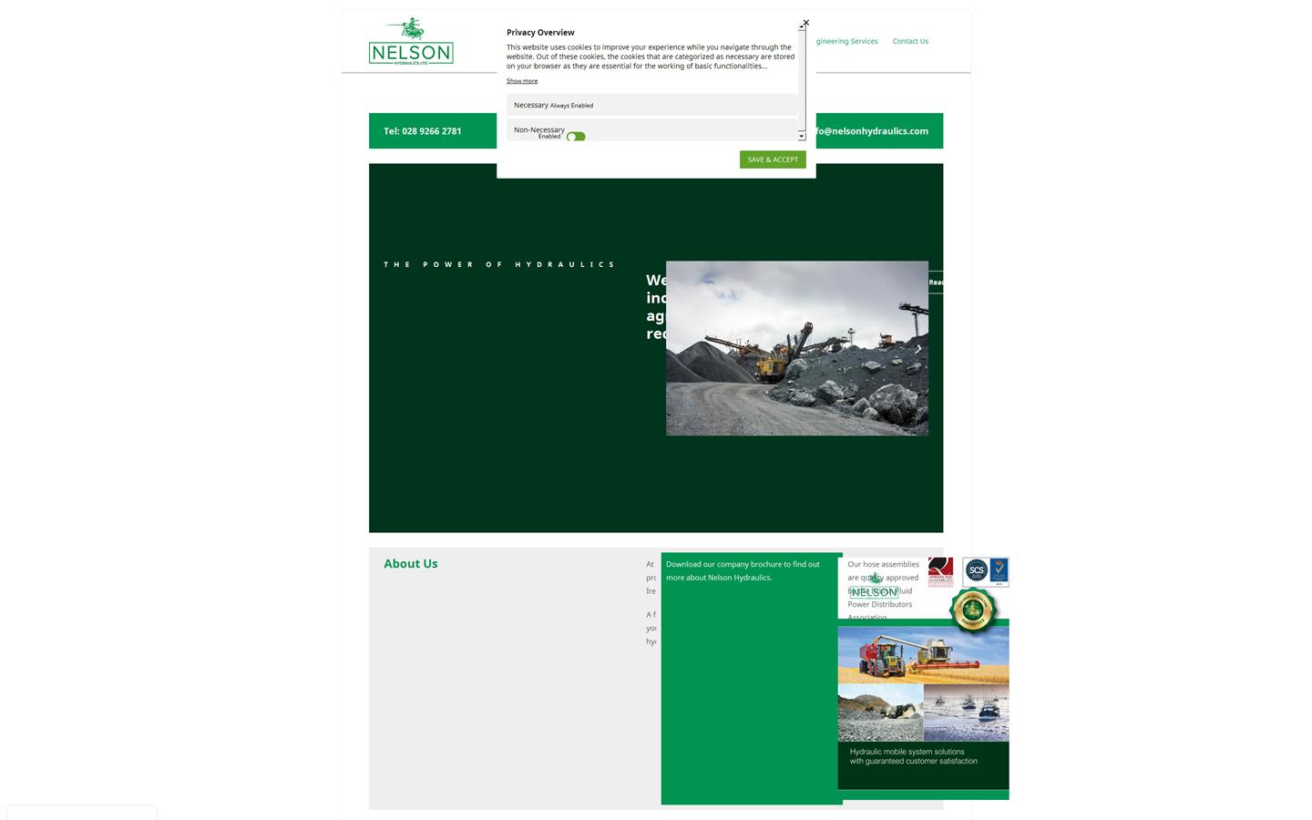 Nelson Hydraulics Ltd Website