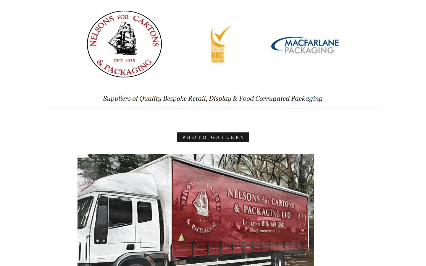 Nelsons F O R Cartons & Packaging Website