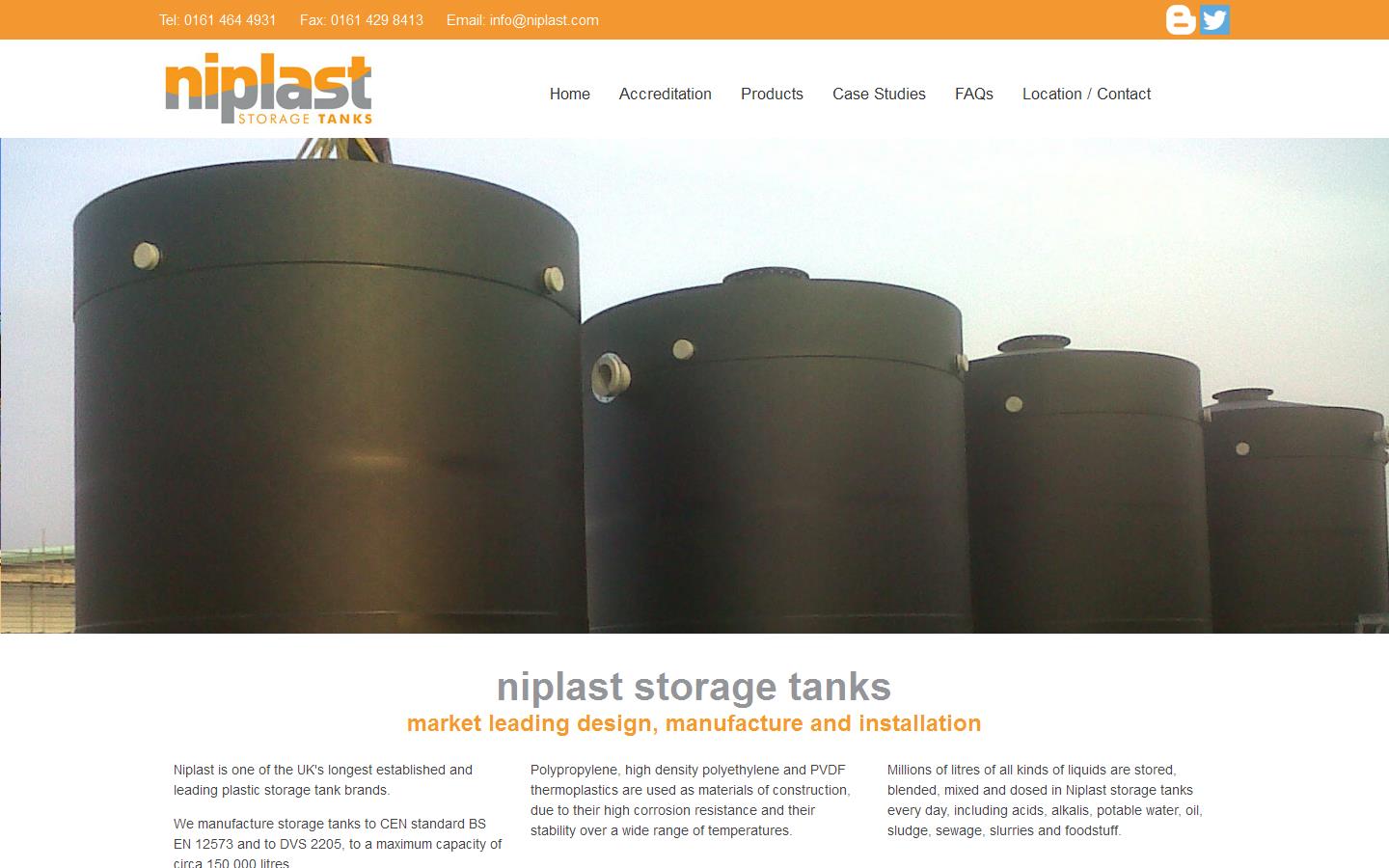 Niplast Tanks Website