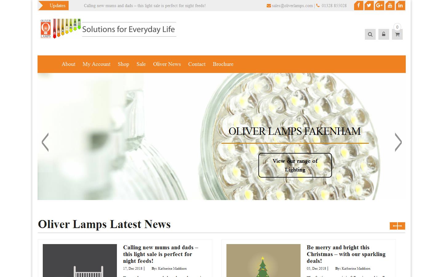 Oliver Lamps Website