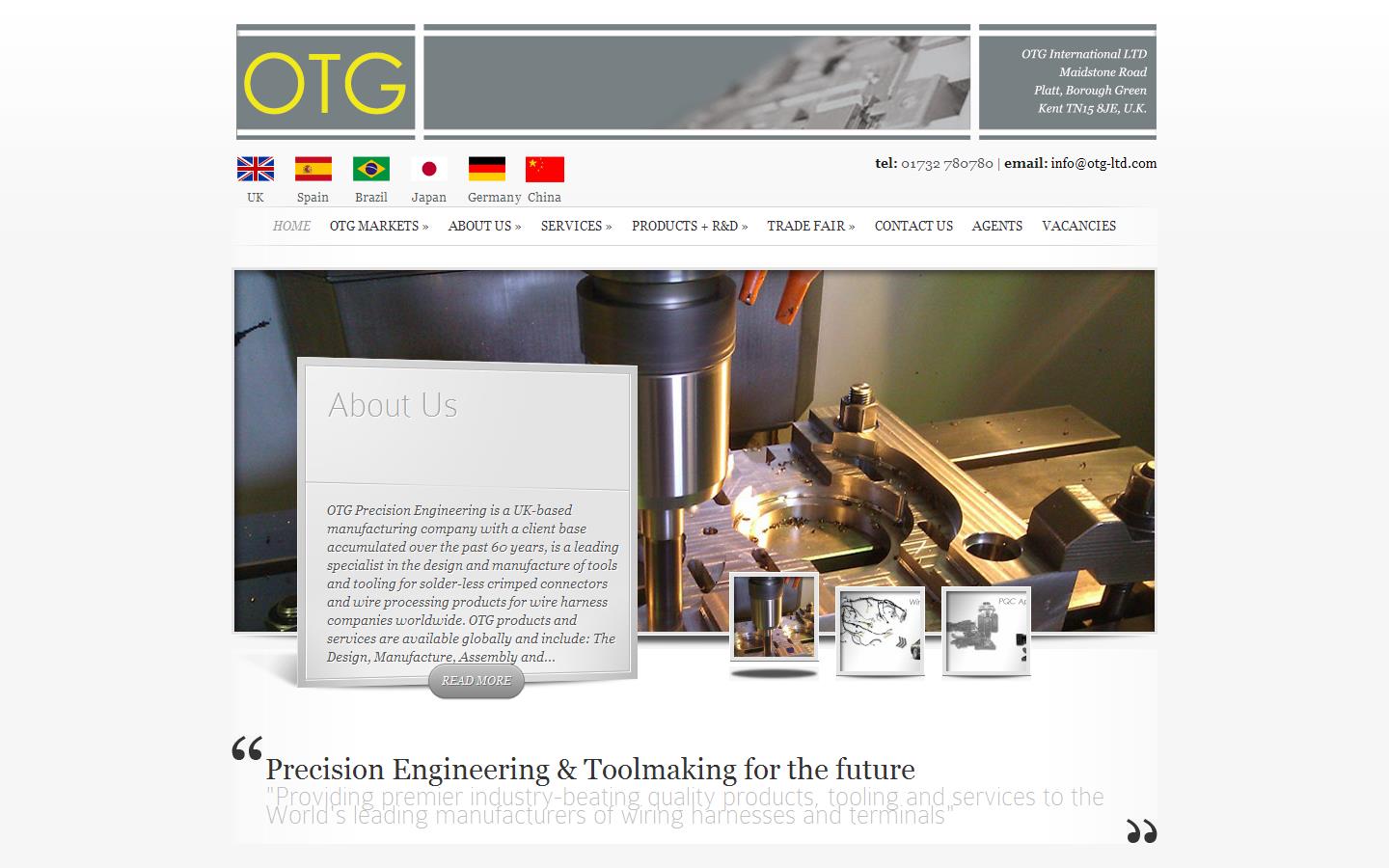 O T G Precision Engineering Ltd Website