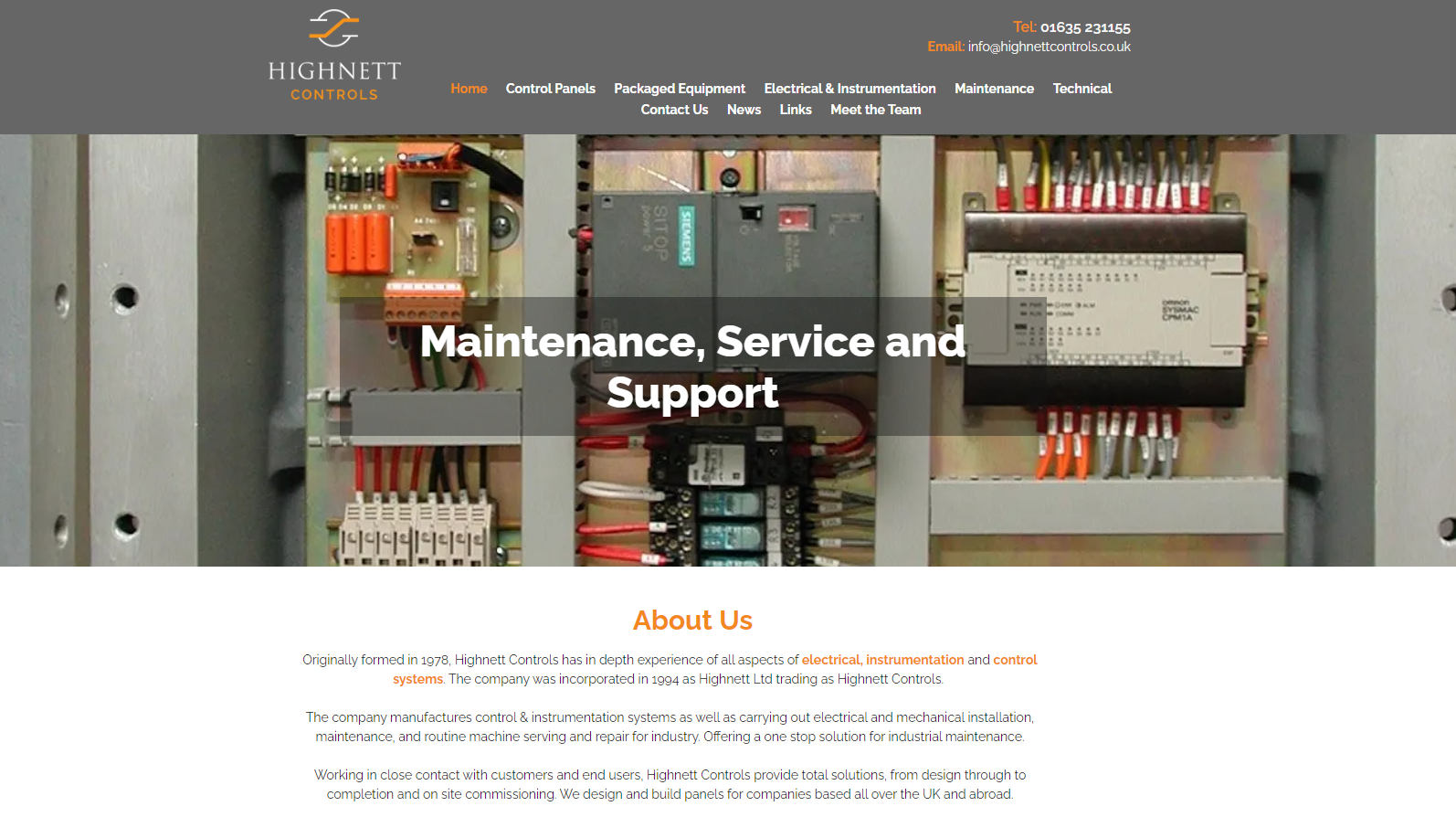 Highnett Controls Website