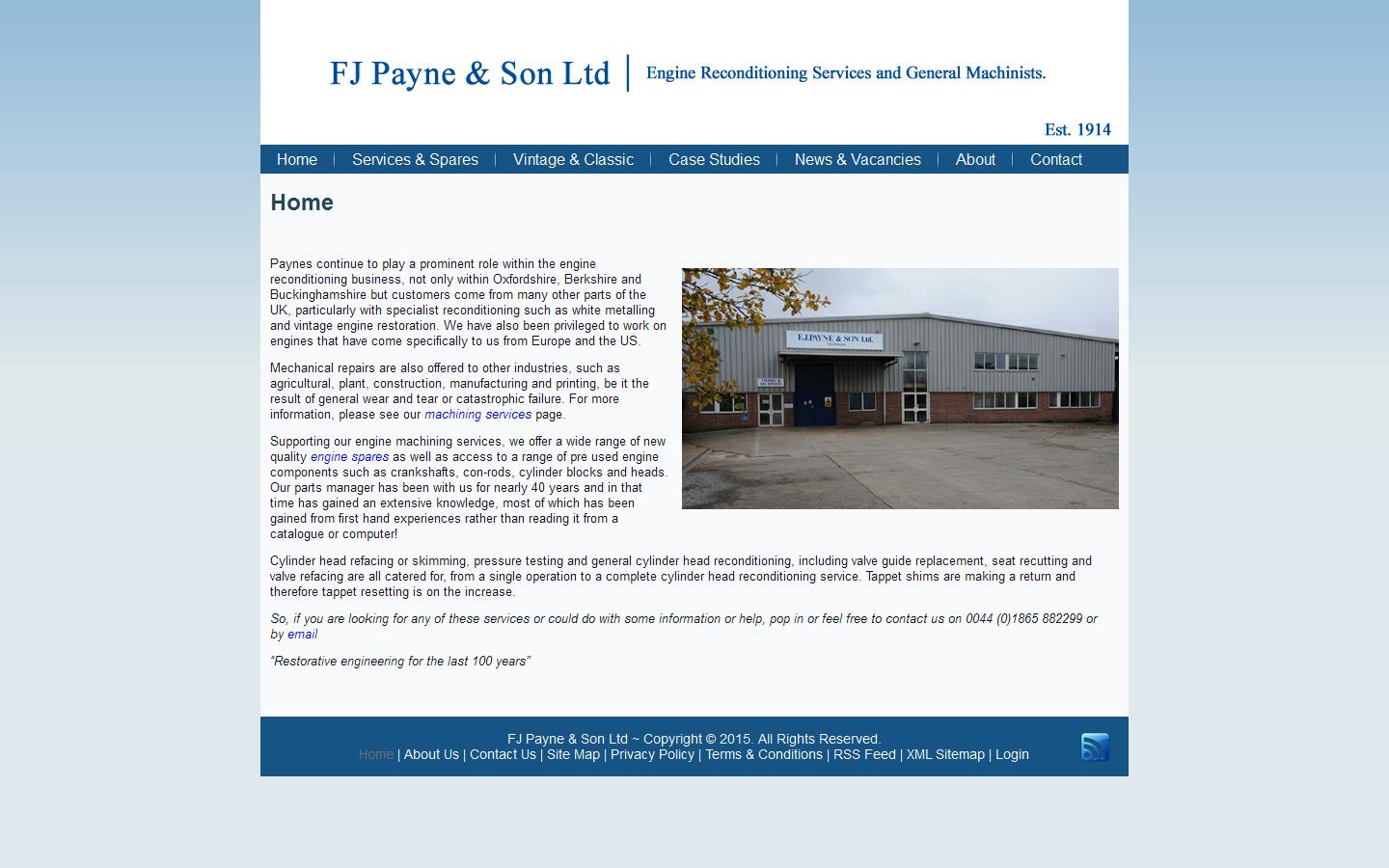 F J Payne & Son Ltd Website