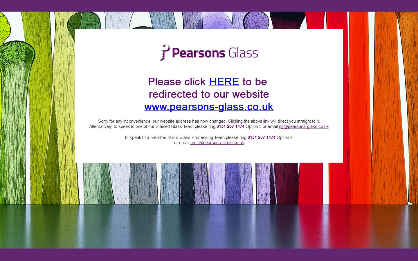 Pearsons Glass Website