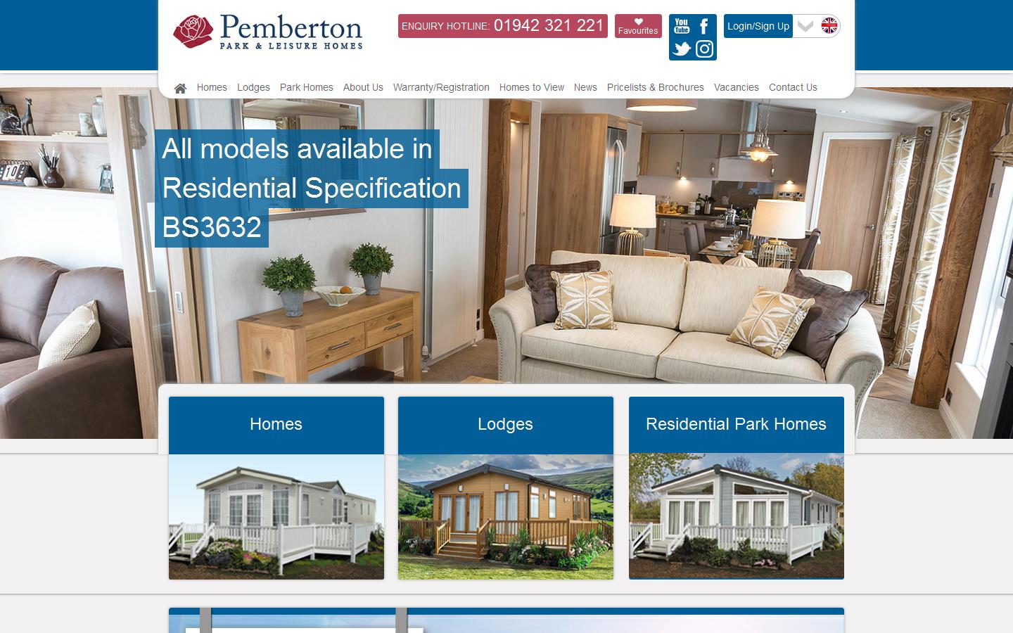 Pemberton Leisure Homes Ltd Website