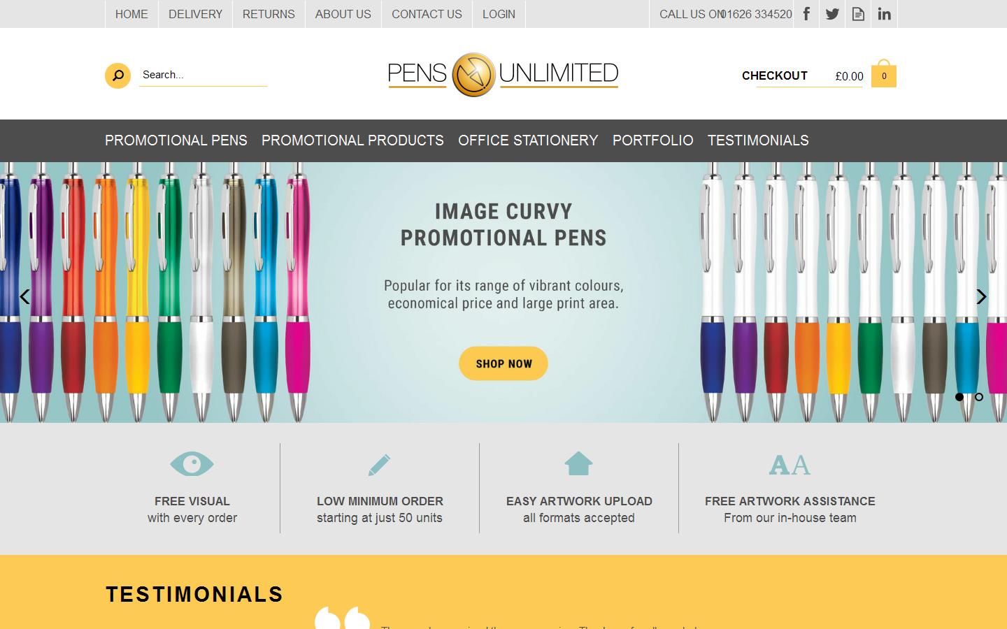Pens Unlimited Devon Ltd Website