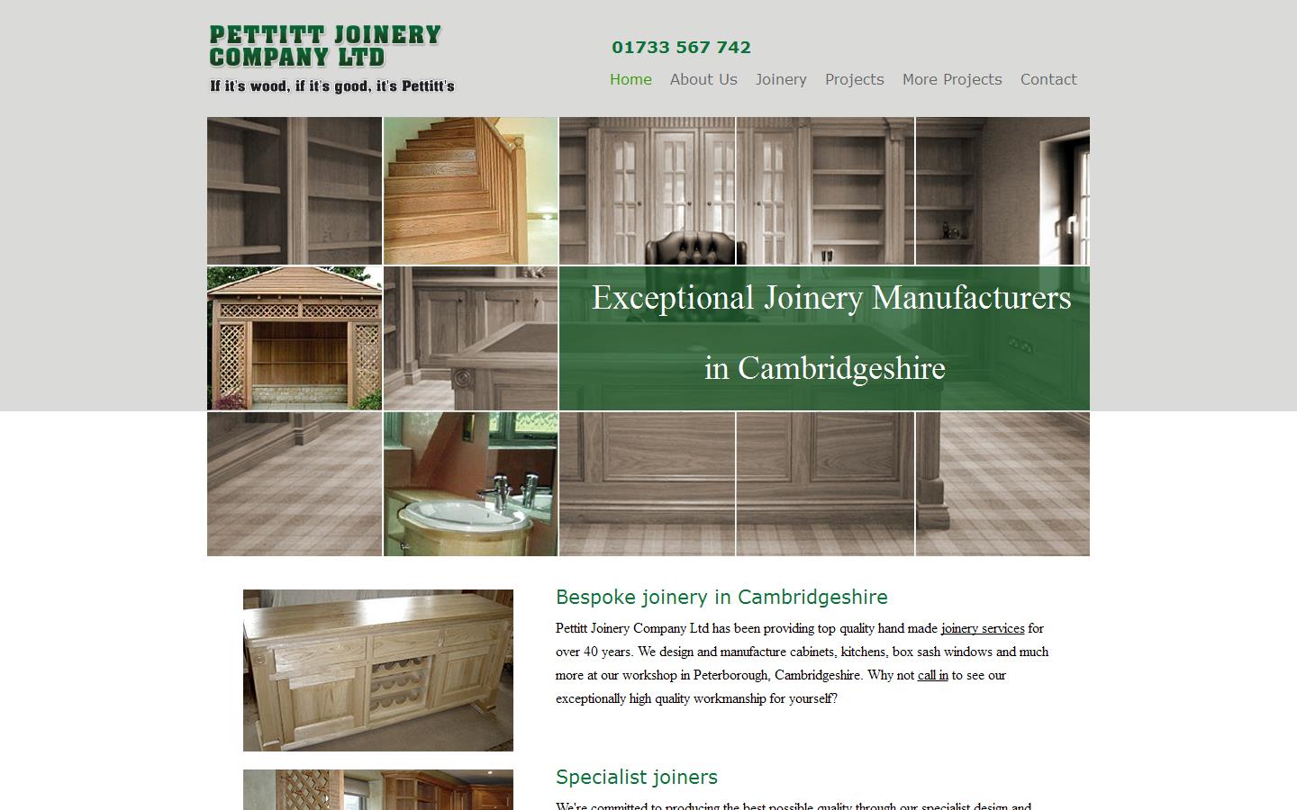 Pettitt Joinery Company Ltd Website