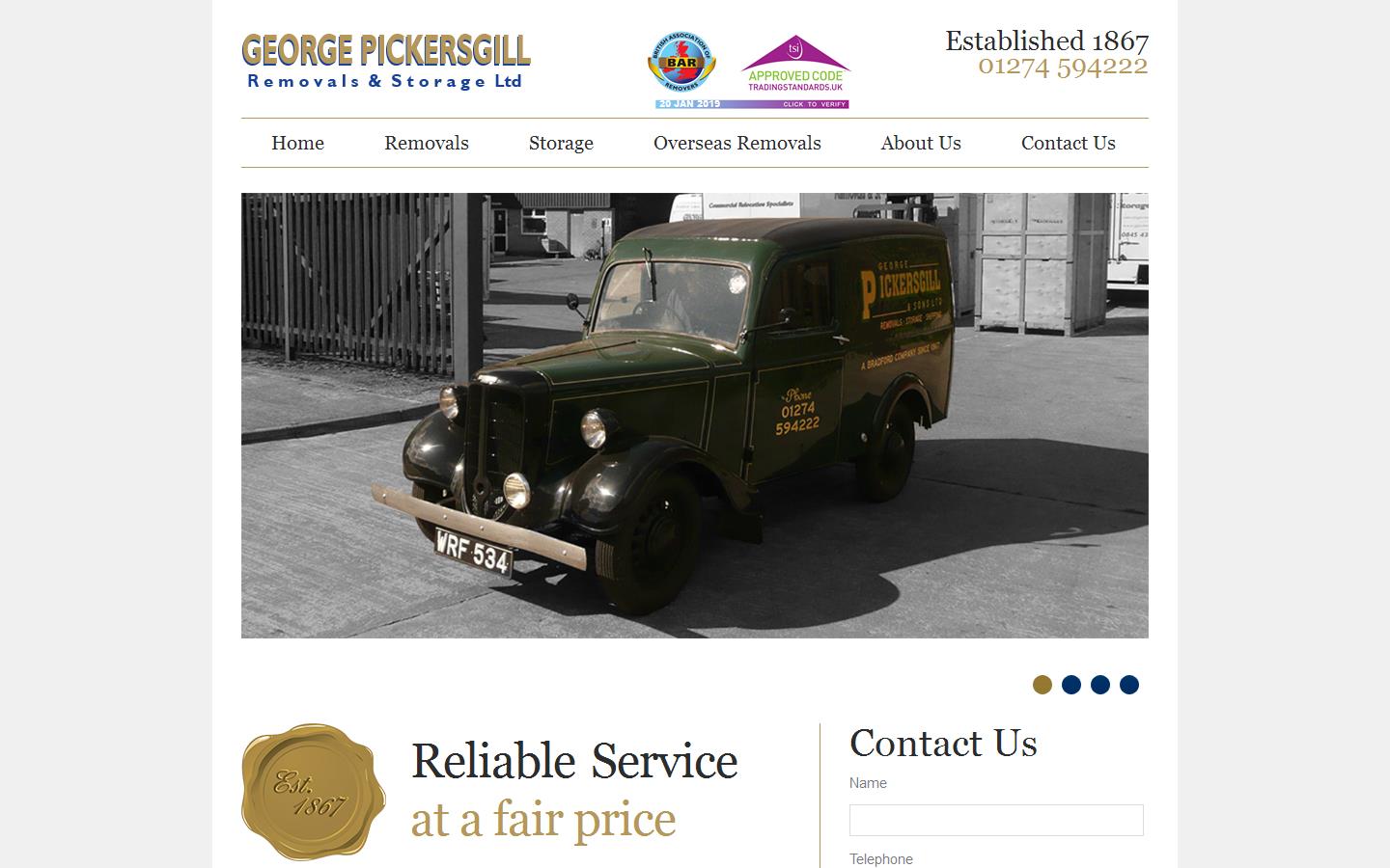 George Pickersgill Removals & Storage Website