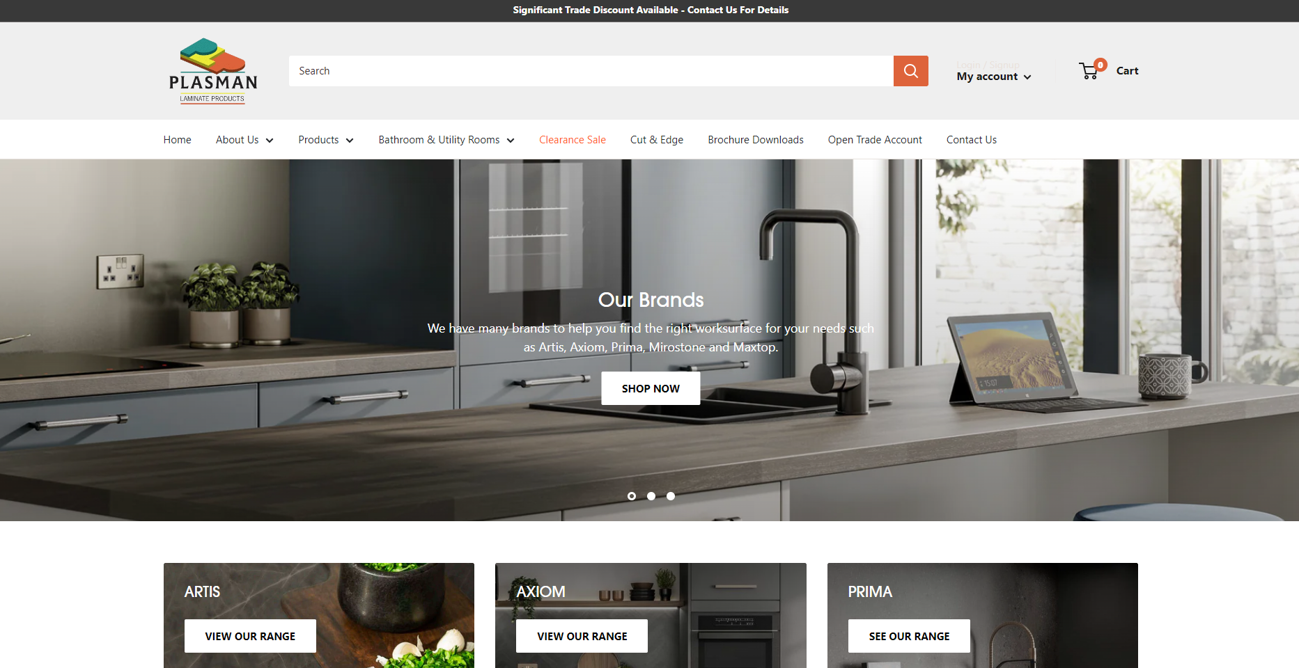 Plasman Laminate Products Ltd Website