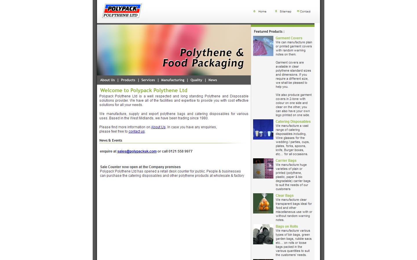 Polypack Polythene Ltd Website