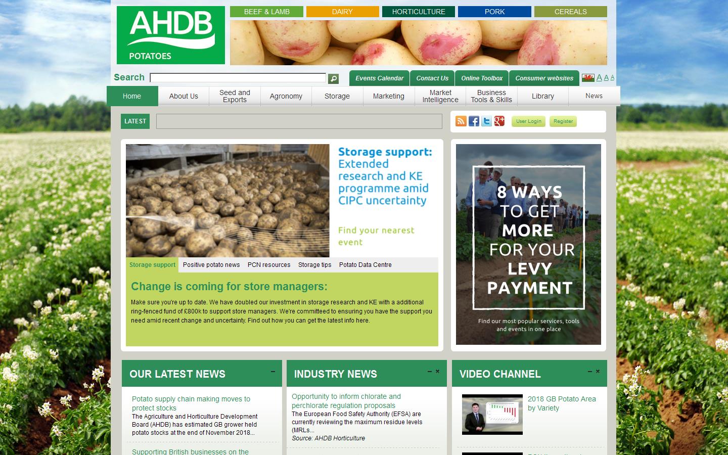 Sutton Bridge Crop Storage Research Website