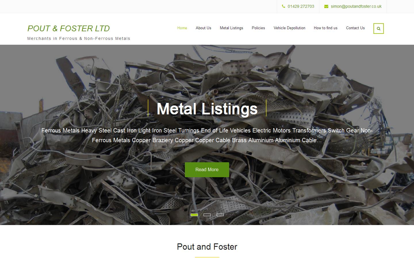 Pout & Foster Ltd Website