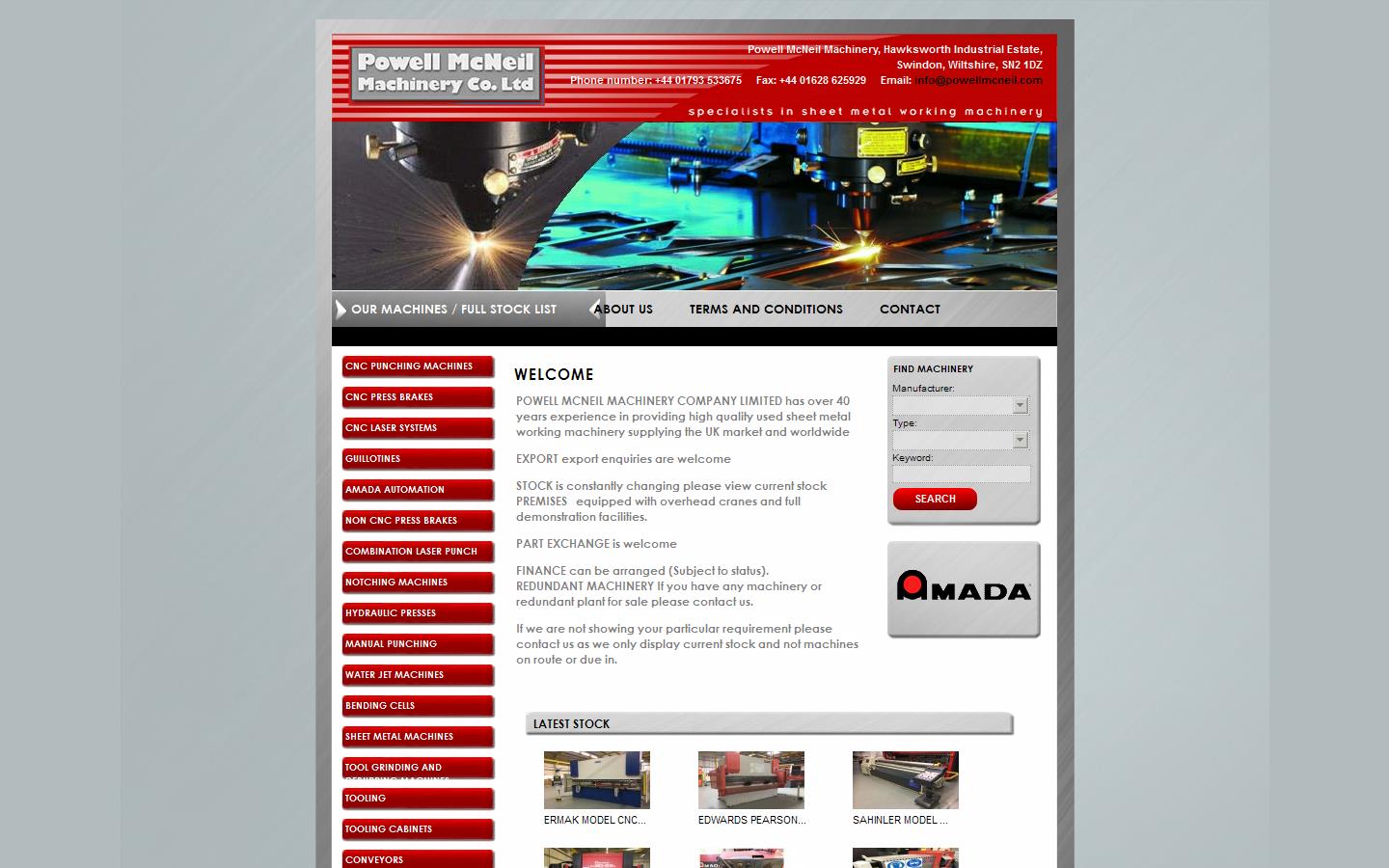 Powell McNeil Machinery Co. Ltd Website