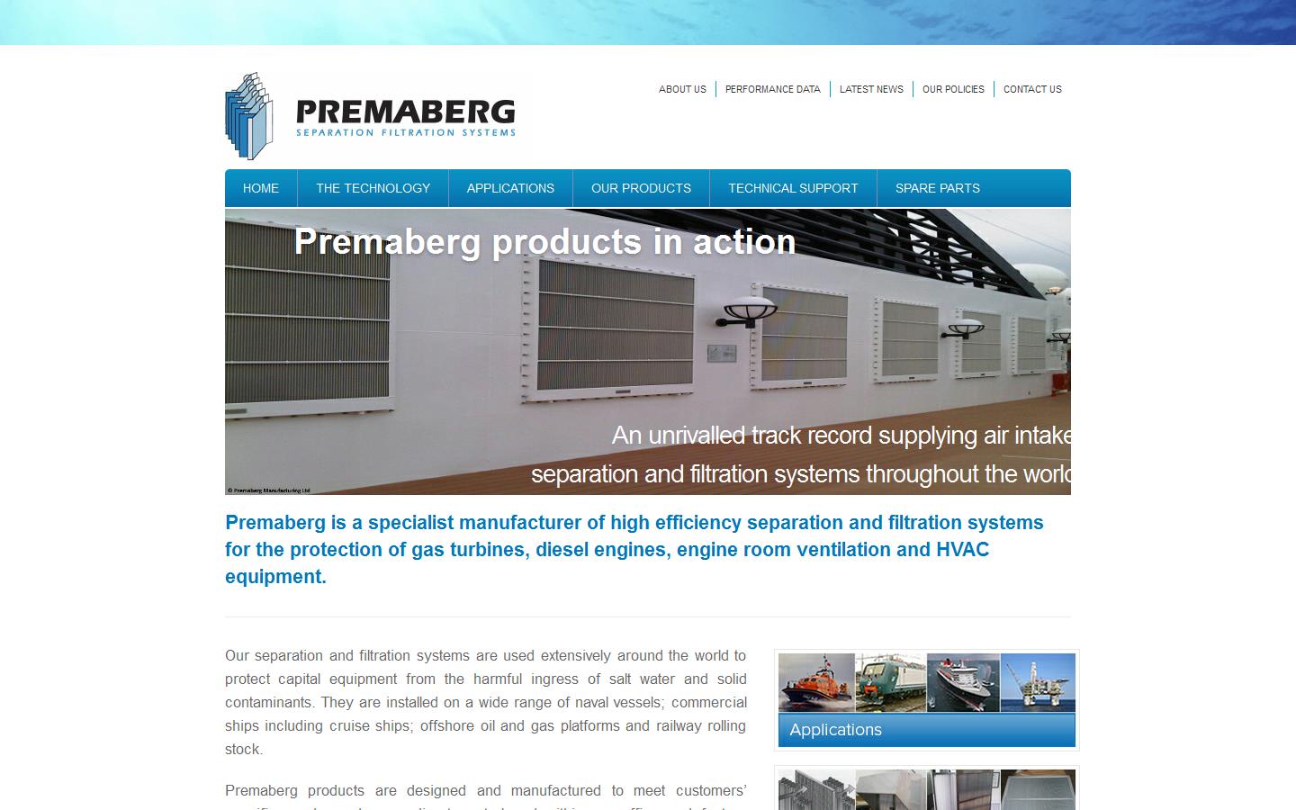 Premaberg Manufacturing Ltd Website