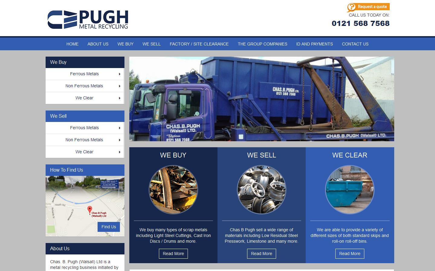 Chas B Pugh Walsall Ltd Website