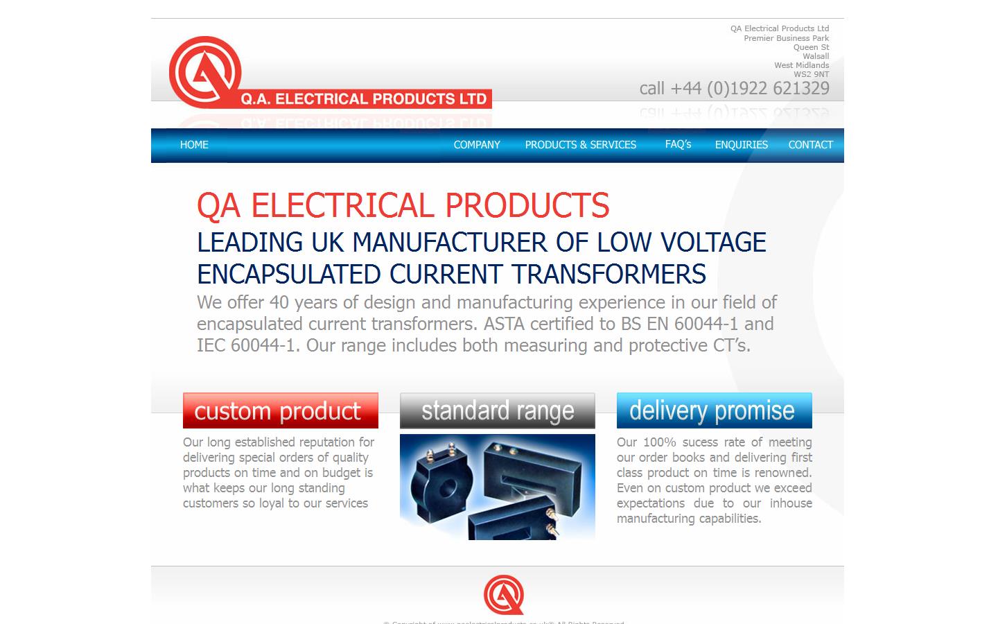 Q A Electrical Products Ltd Website