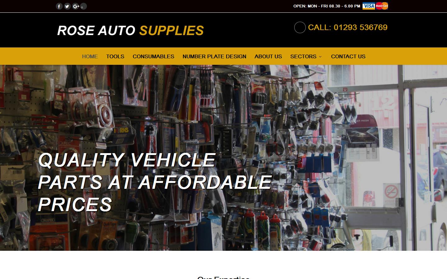 Rose Auto Supplies Website