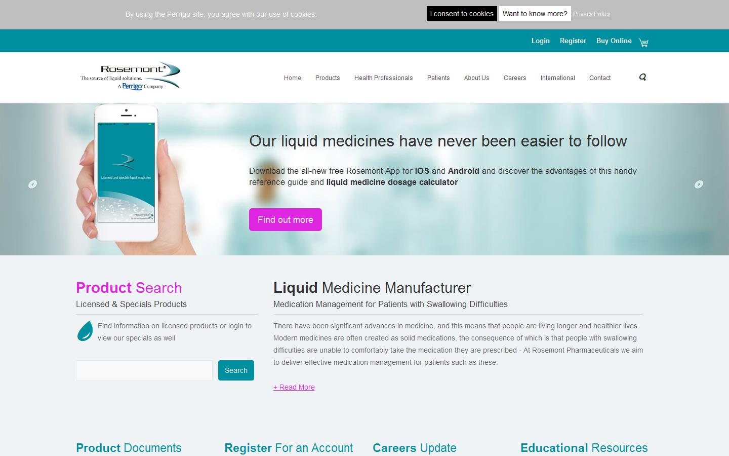 Rosemont Pharmaceuticals Ltd Website