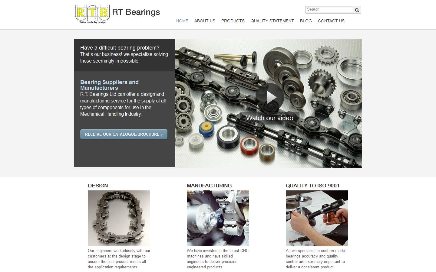 R T Bearings Website