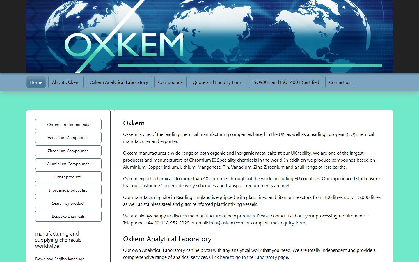 Oxkem Website