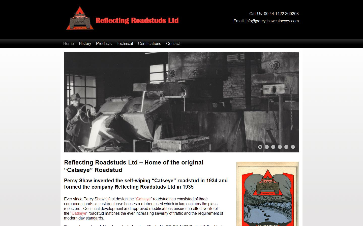 Reflecting Roadstuds Ltd Website