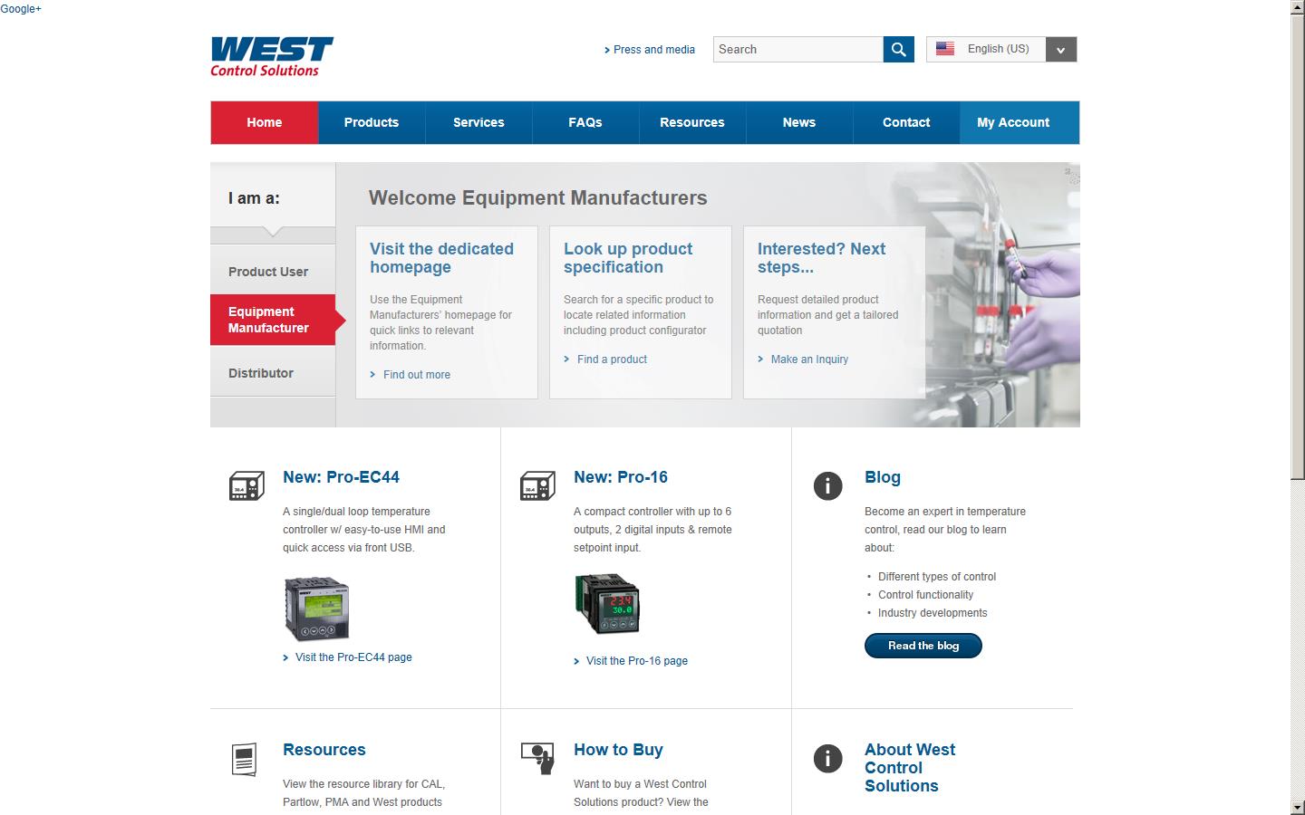 West Control Solutions Website