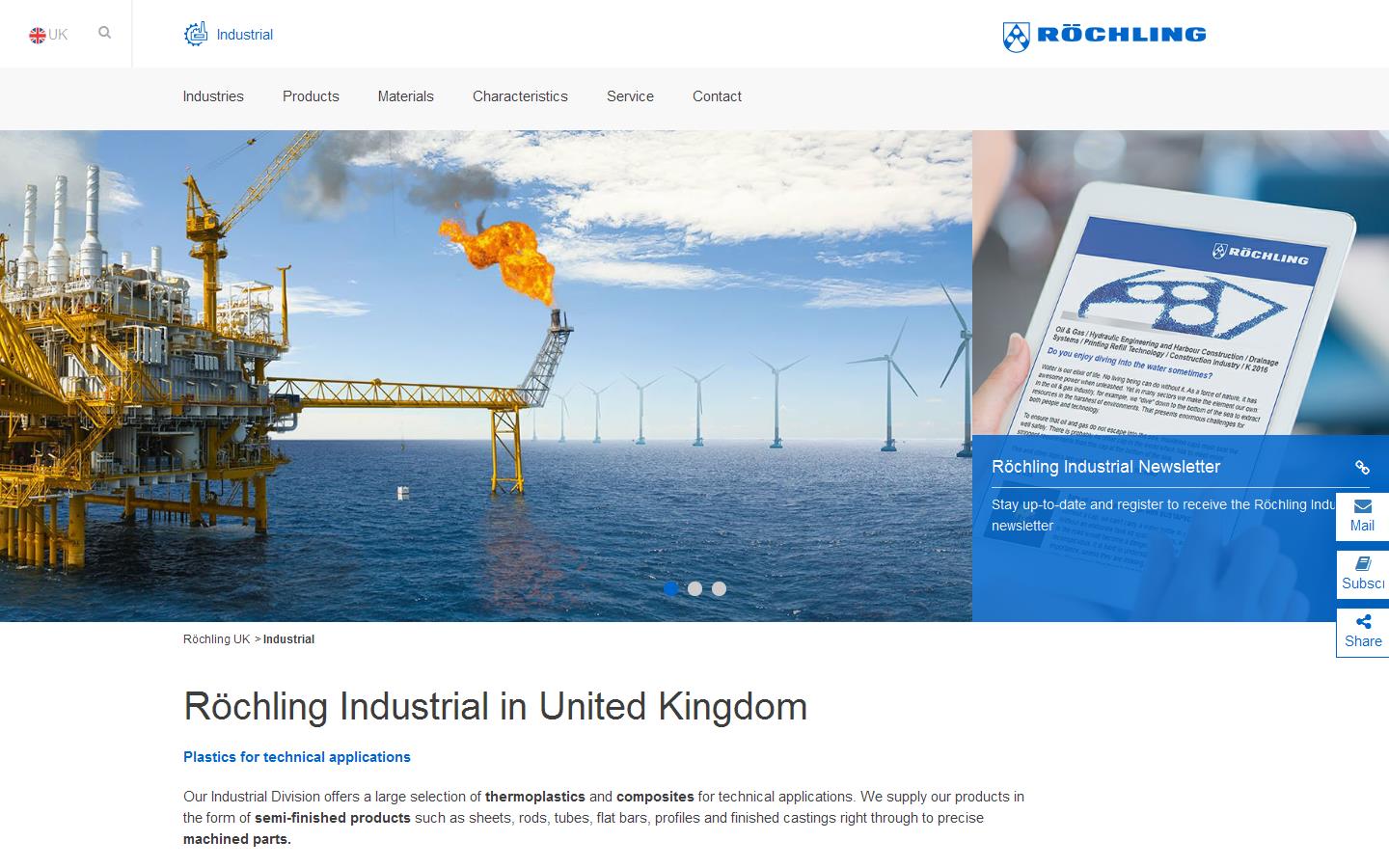 Roechling Engineering Plastics UK Ltd Website