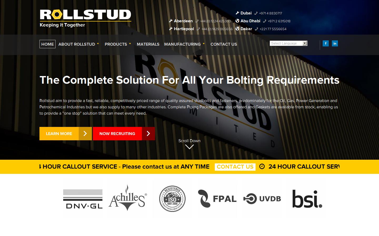 Rollstud Ltd Website