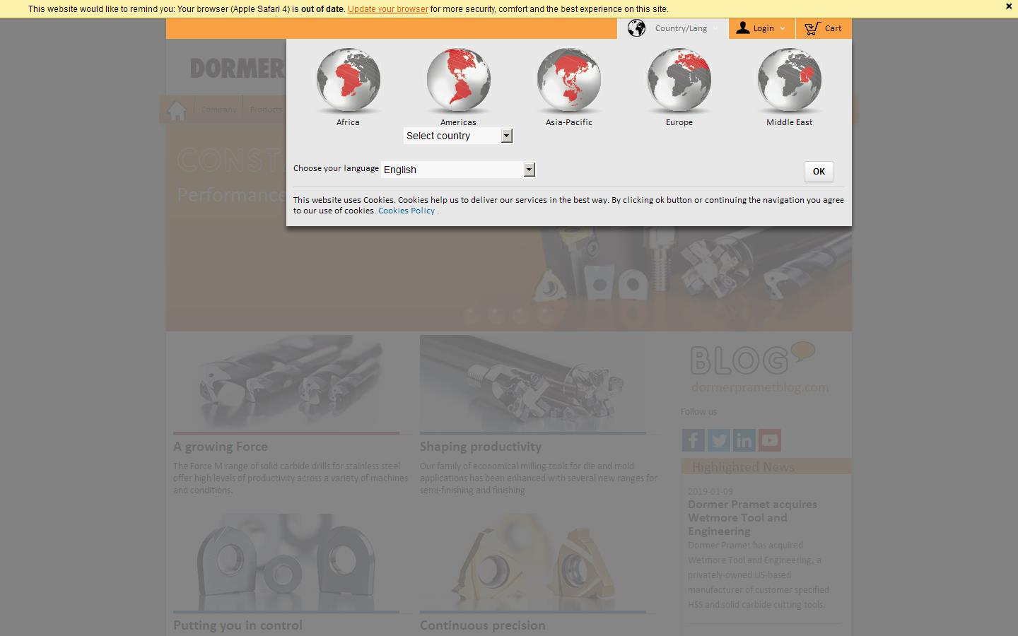 Dormer Tools Ltd Website