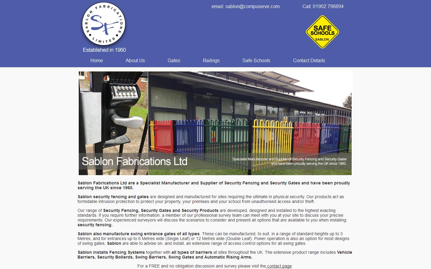 Sablon Fabrications Ltd Website