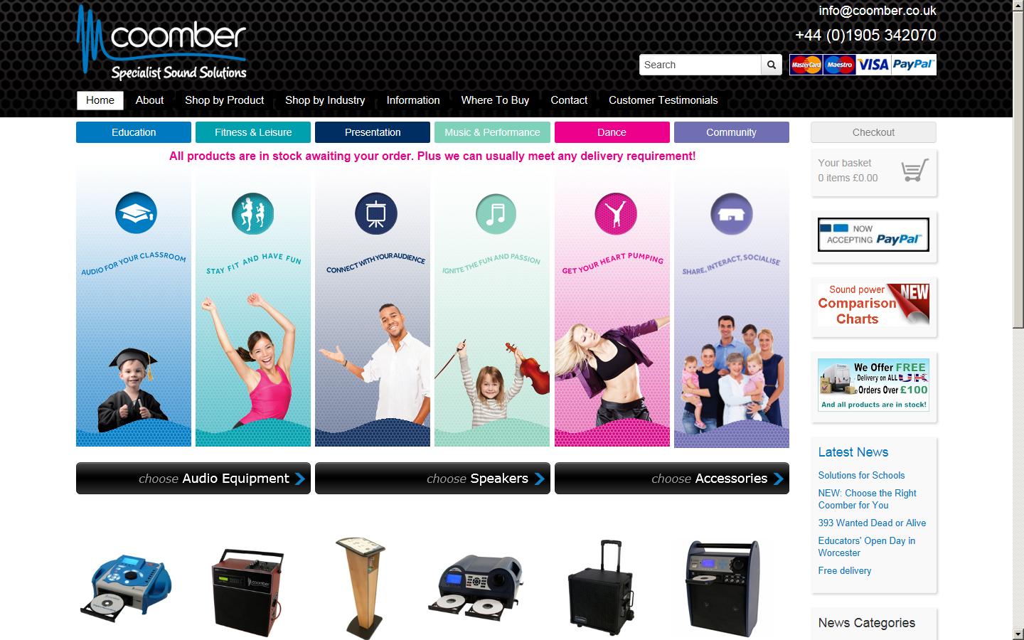 Coomber Electronic Equipment Ltd Website
