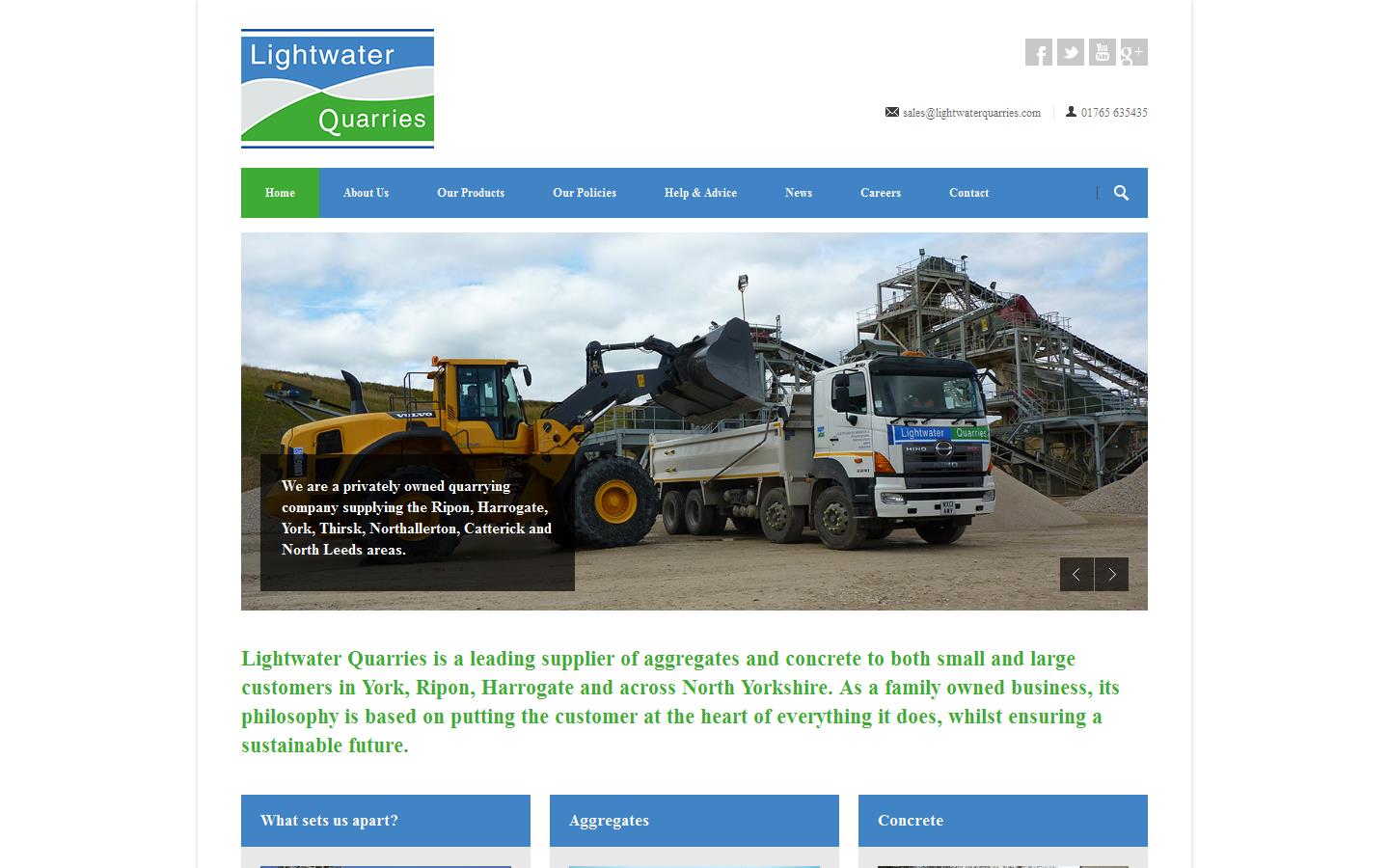 Lightwater Quarries Ltd Website