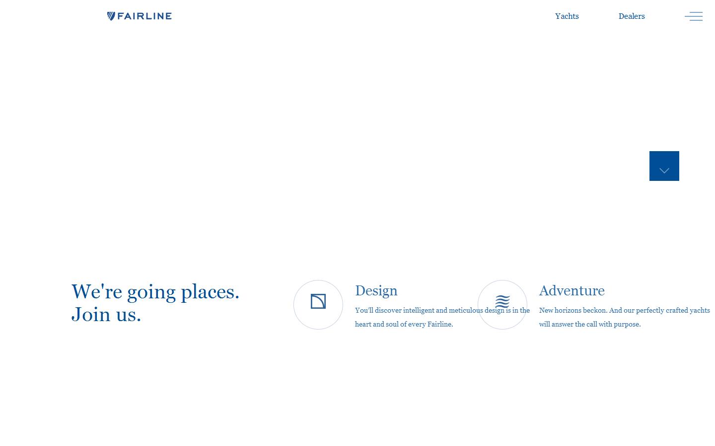 Fairline Yachts Website