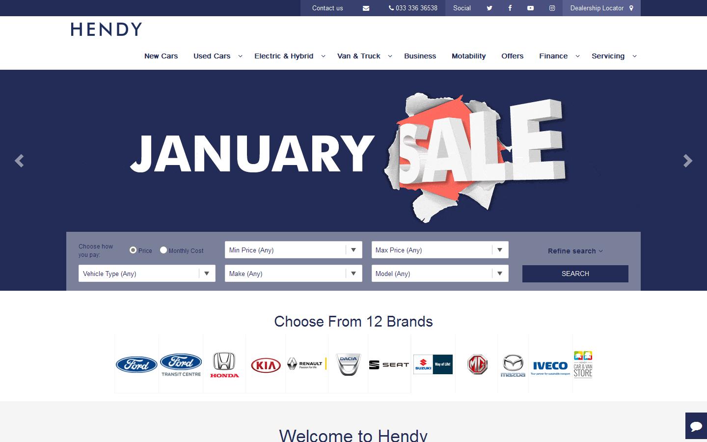 Hendy Ford Cosham Website