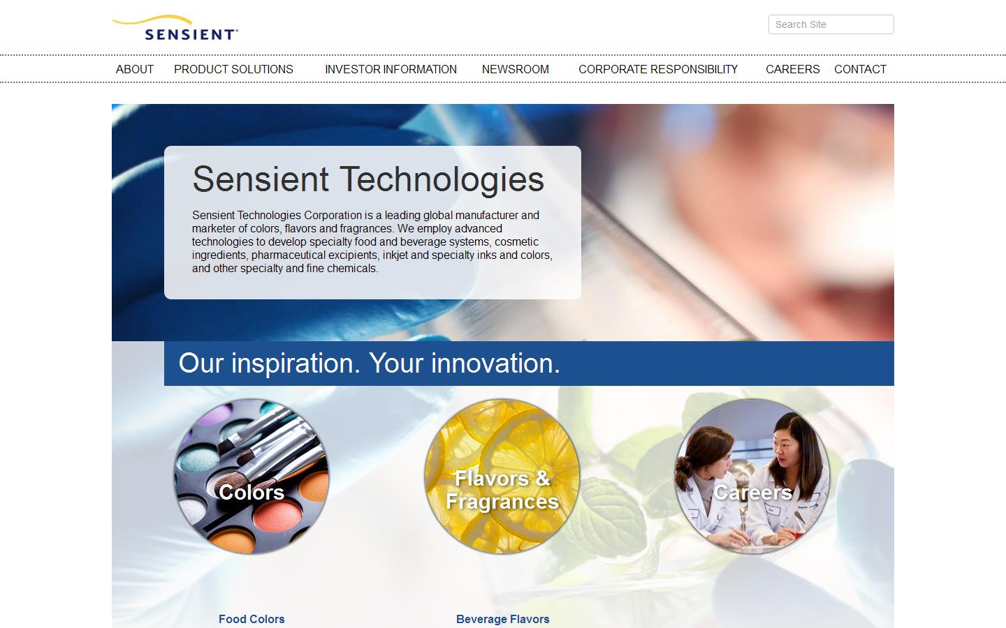 Sensient Flavors Ltd Website