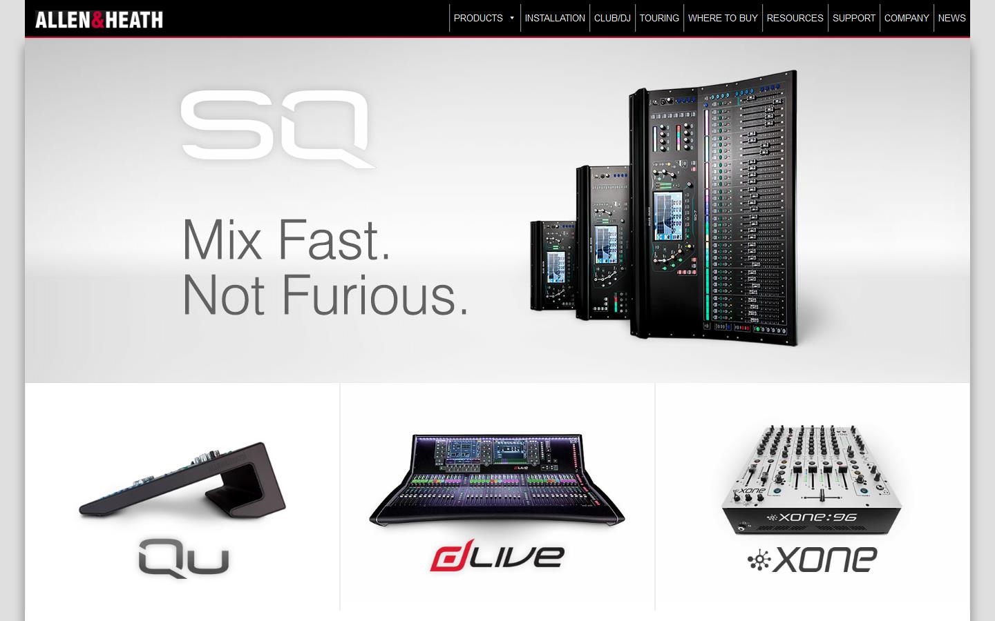 Allen & Heath Ltd Website