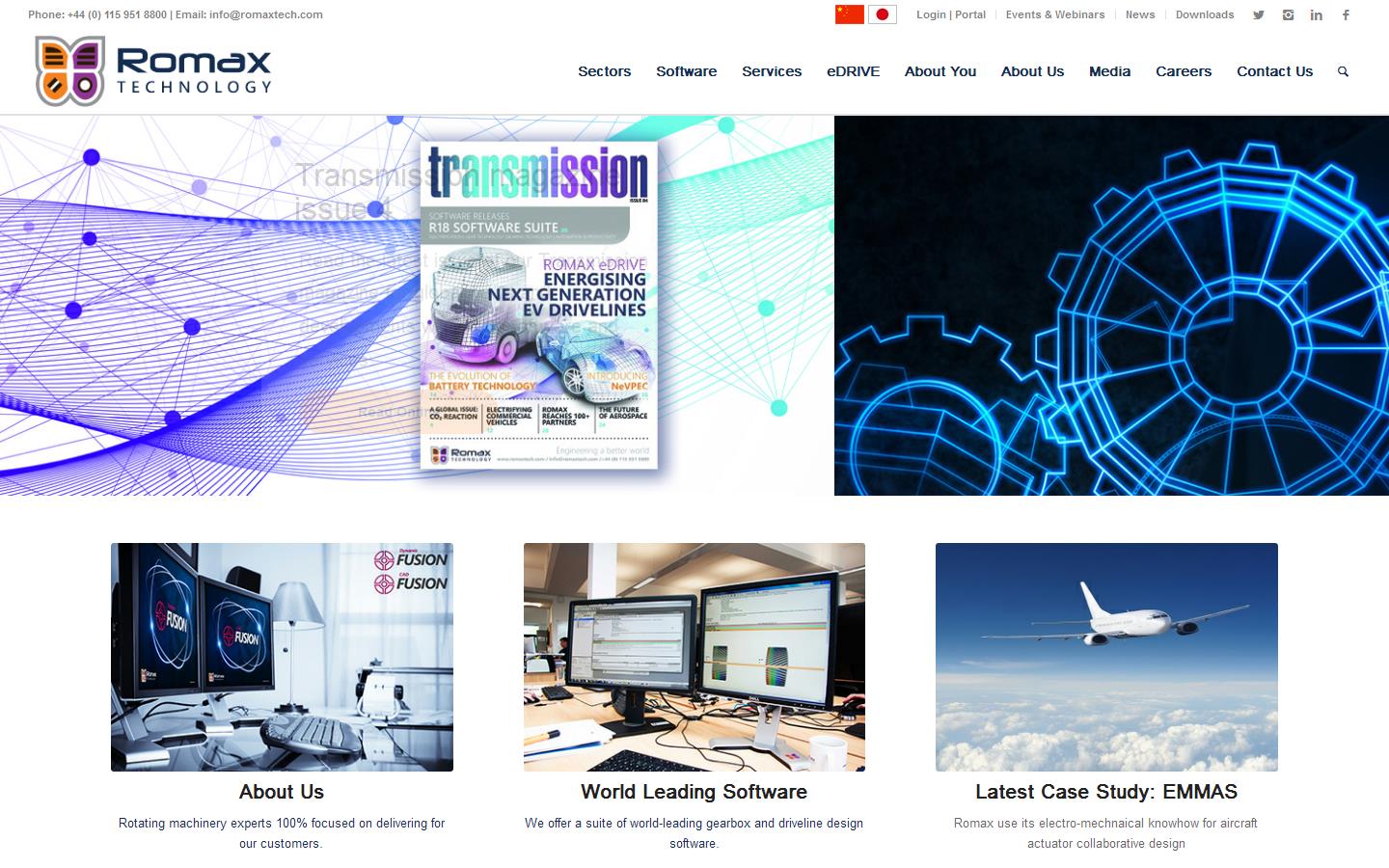 Romax Technology Ltd Website