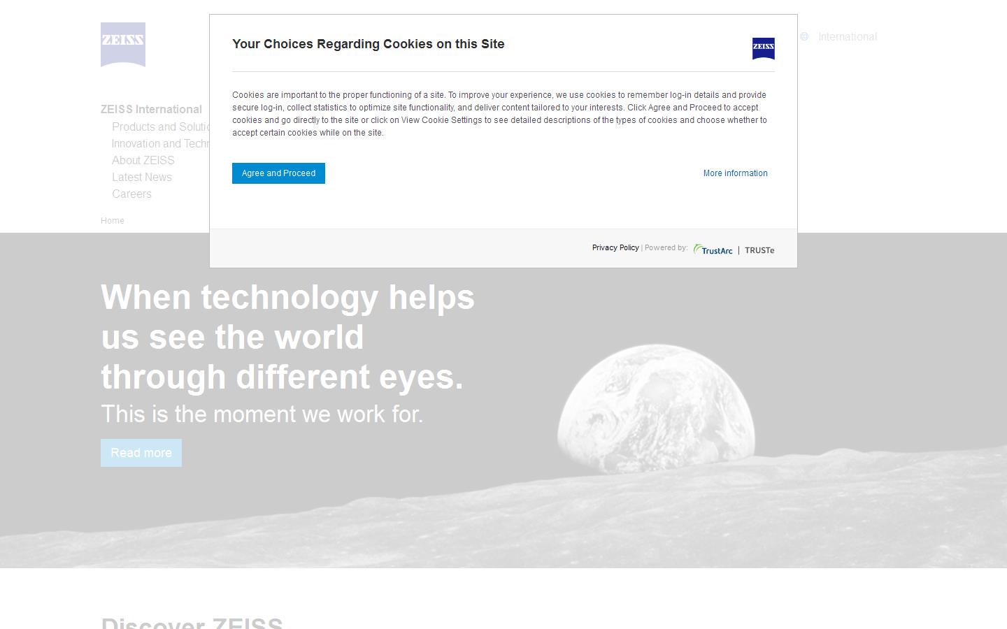 Carl Zeiss Vision UK Ltd Website