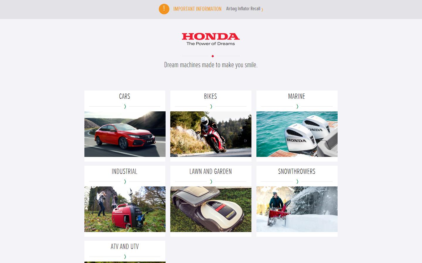 Honda Finance Europe Website