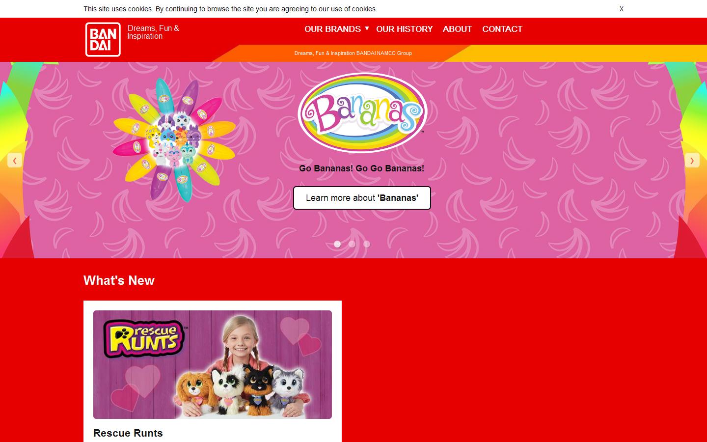 Bandai Website