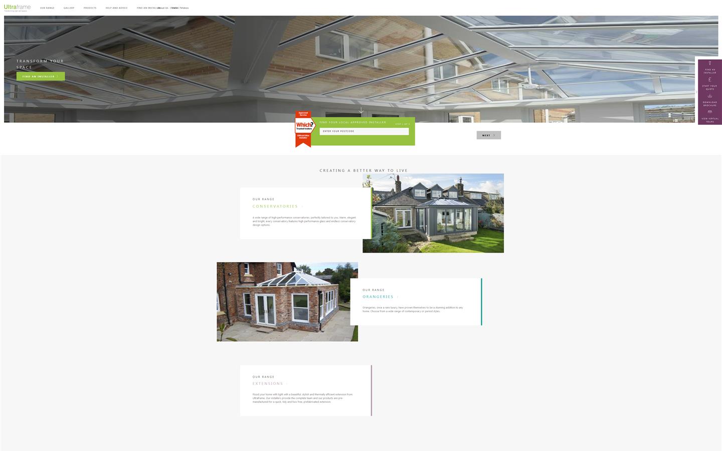 Ultraframe UK Ltd Website