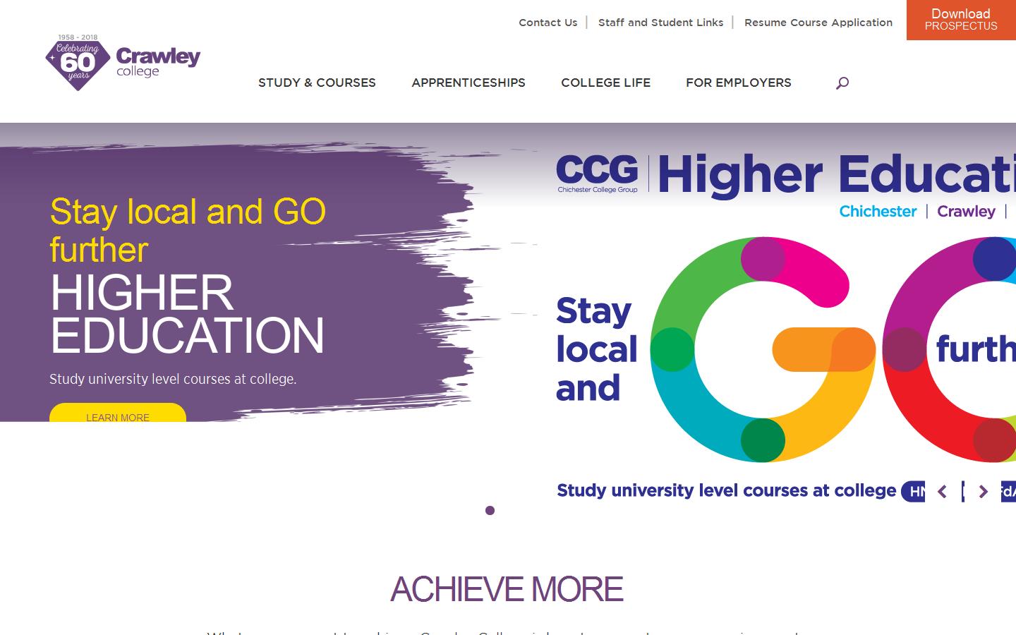 Crawley College Website