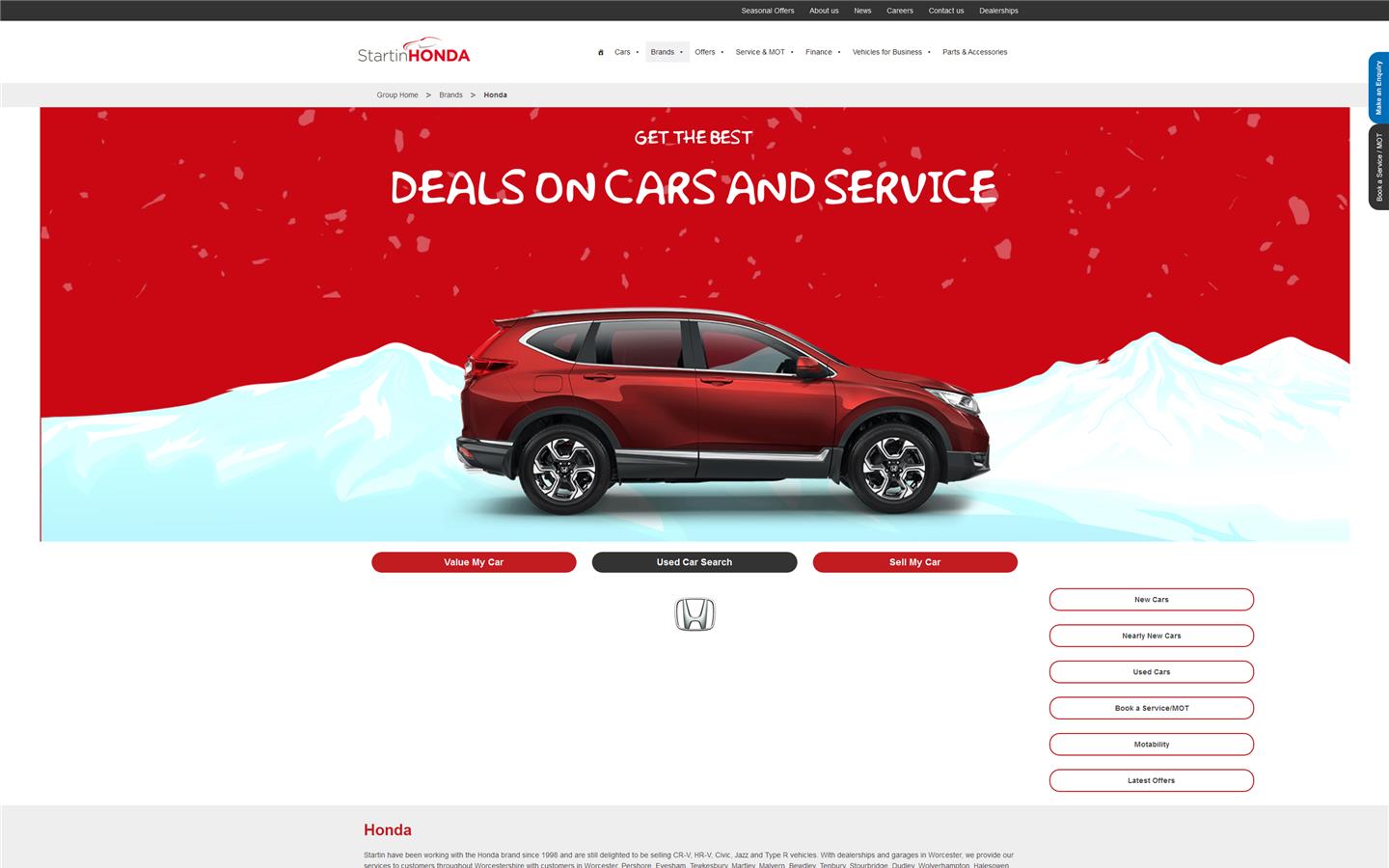 Startin Honda Website