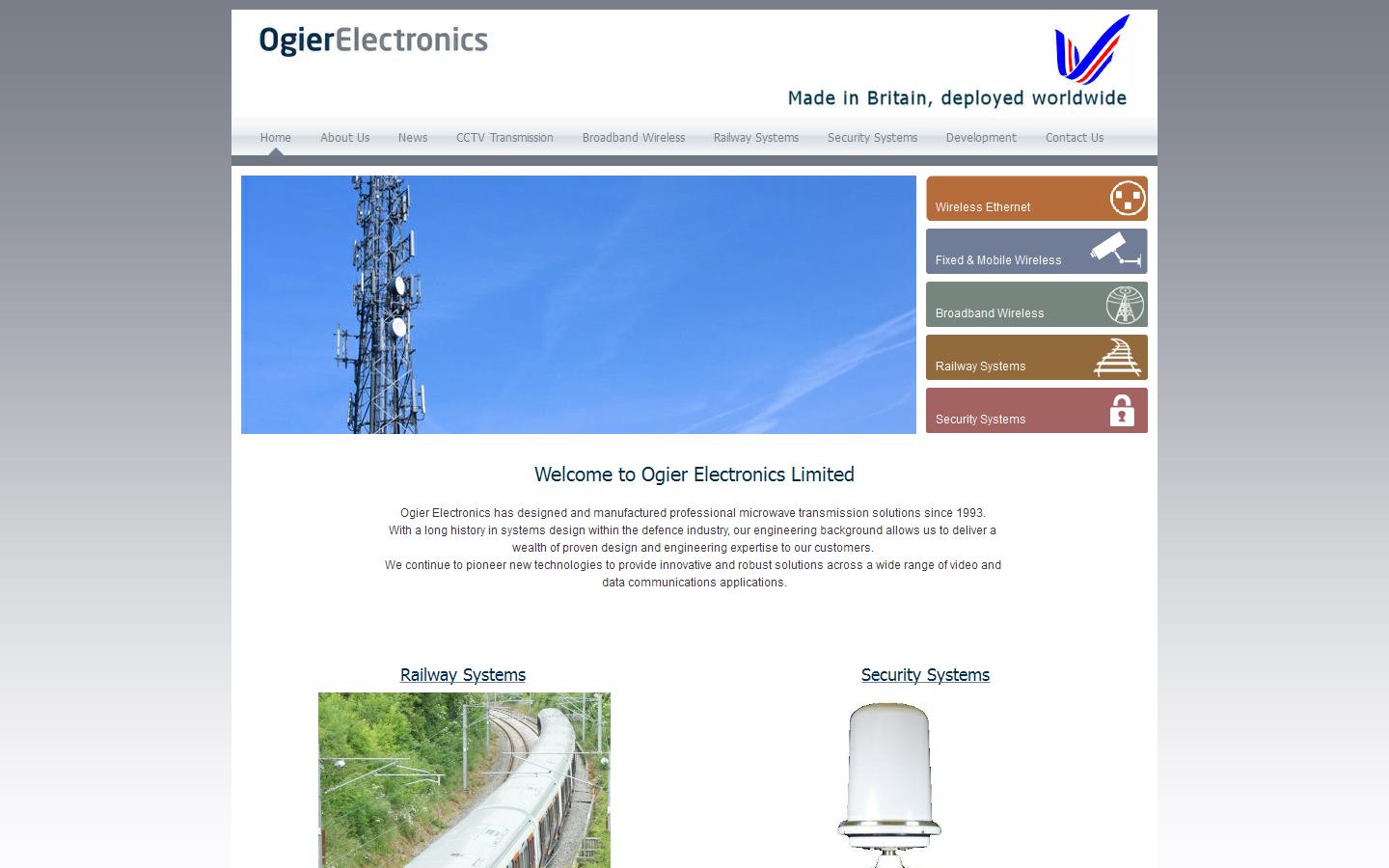 Ogier Electronics ltd Website