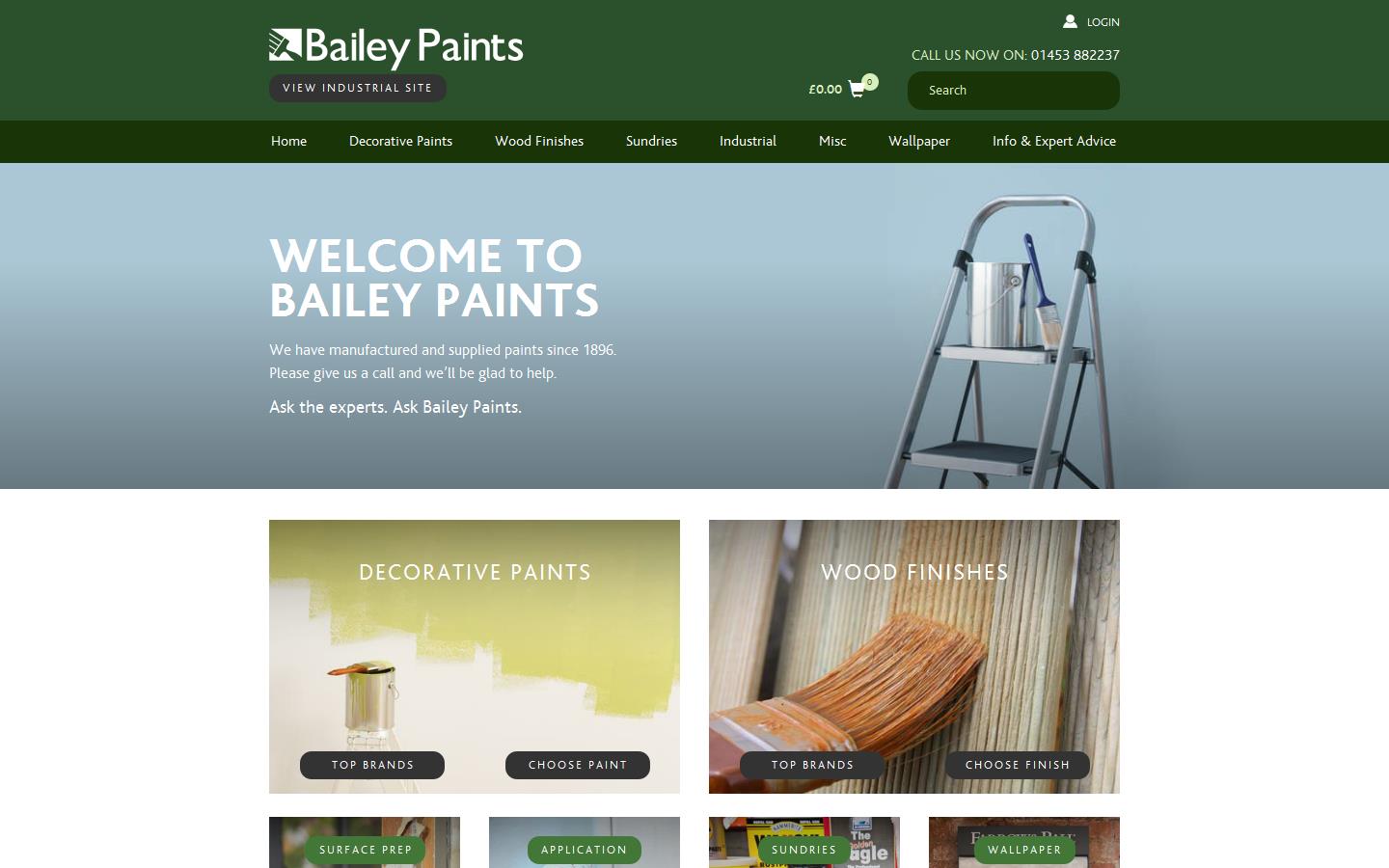 S G Bailey Paints Ltd Website
