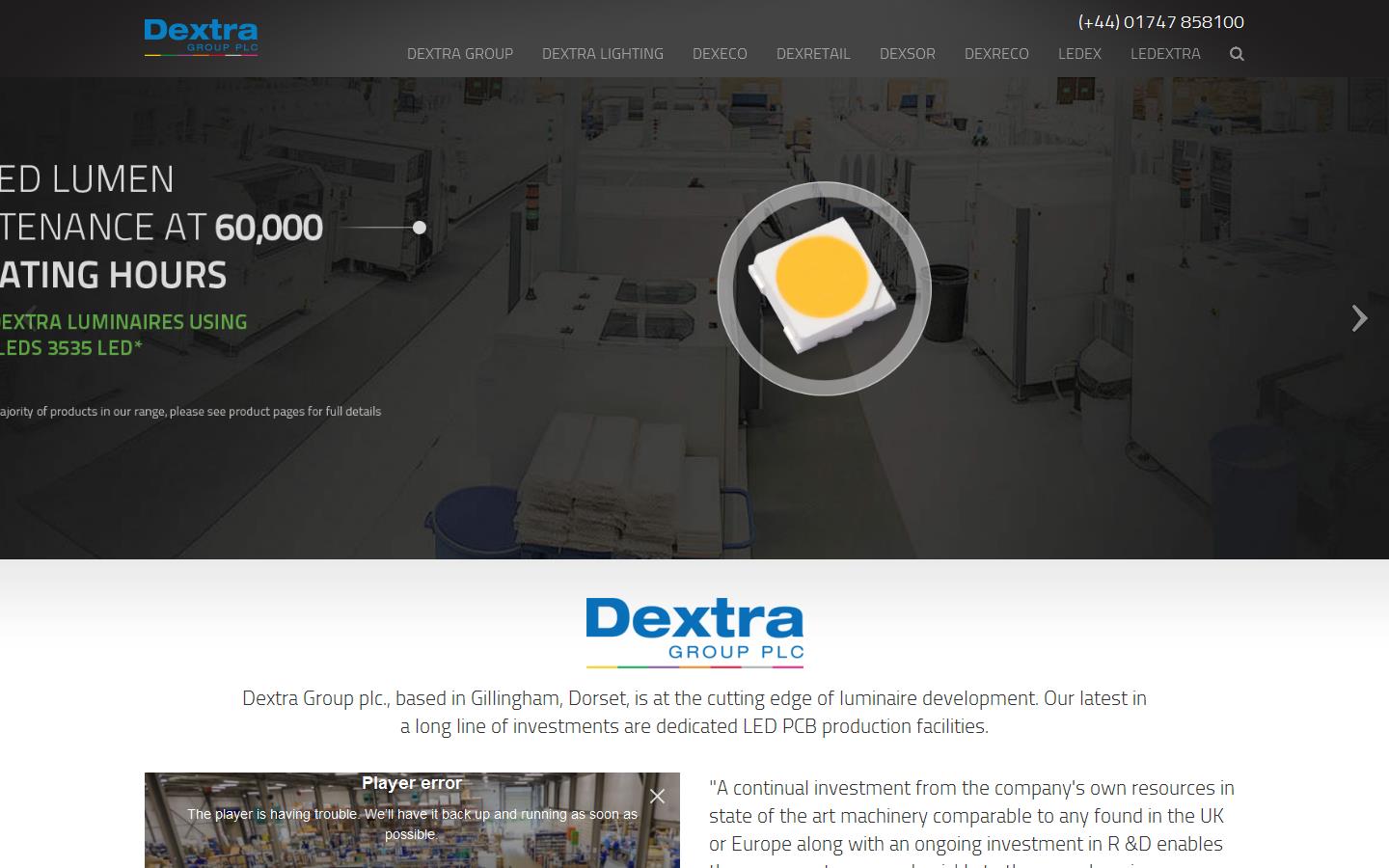 Dextra Group Plc Website