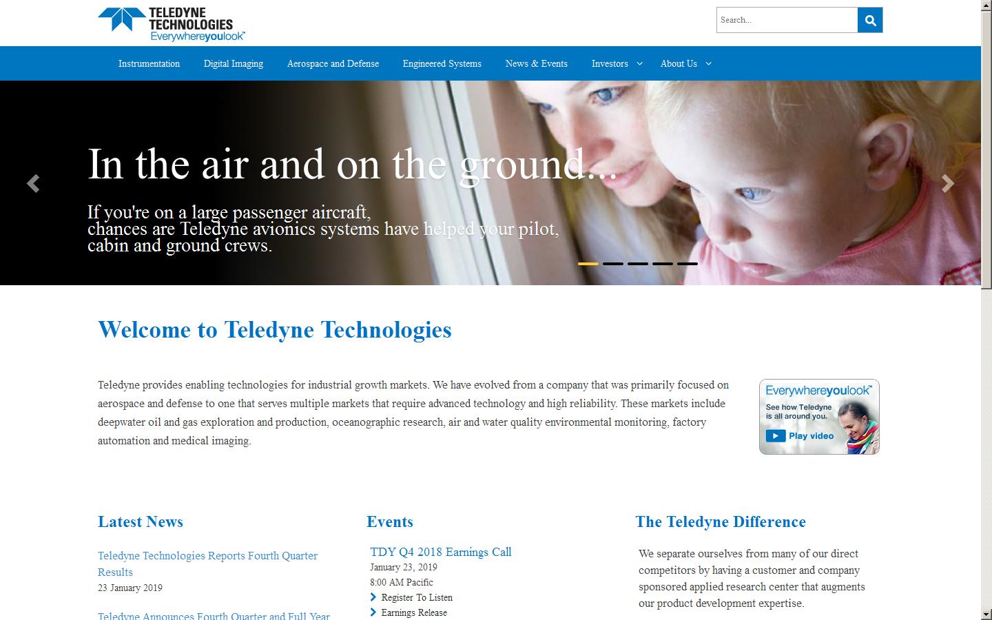 Teledyne Defence & Space Website