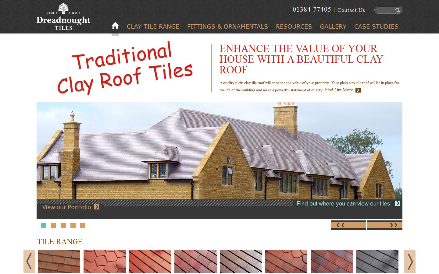 Dreadnought Tiles & Ketley Brick Website