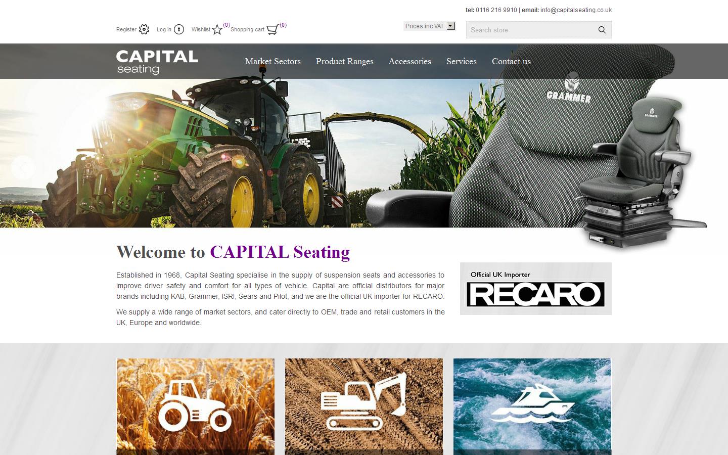 Capital Seating & Vision Website